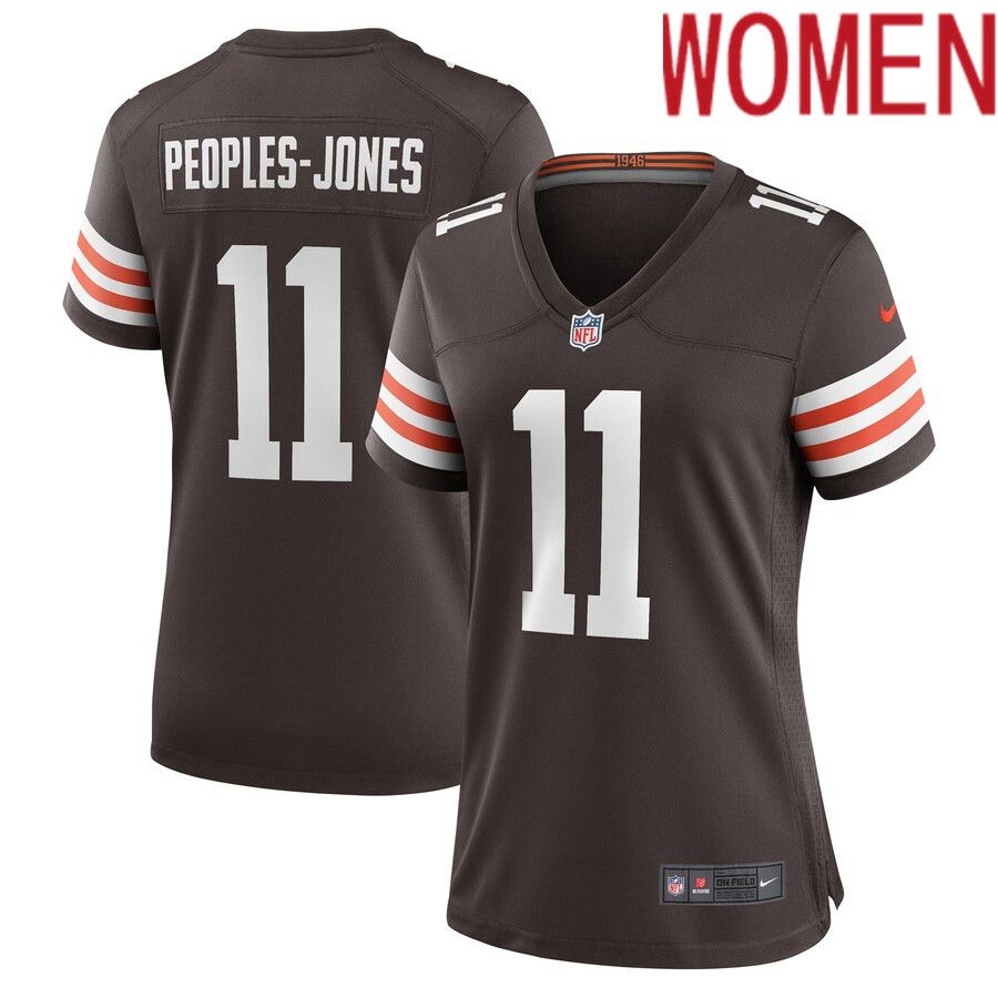 Women Cleveland Browns 11 Donovan Peoples-Jones Nike Brown Game NFL Jersey